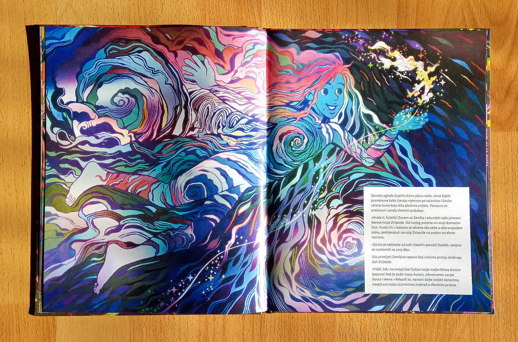 In the company of light (U društvu svjetla) by Korina Hunjak. Illustrated books. Croatie.