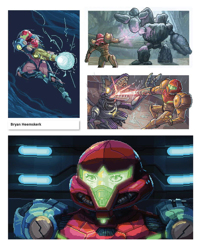 Pixel Art: Metroid by RetroGameBooks. Pixel. Video Game. Metroid Prime.