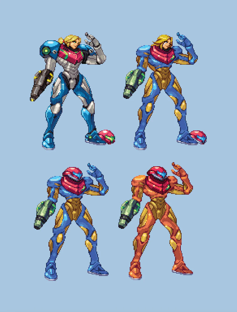 Pixel Art: Metroid by RetroGameBooks. Pixel. Video Game. Metroid Prime.